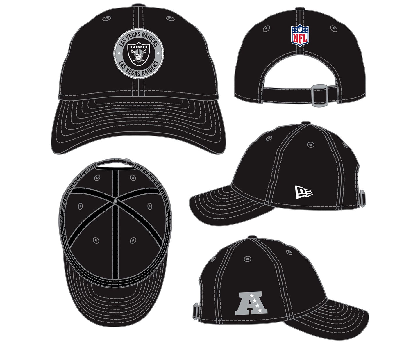 New Era Mens NFL24 9Twenty Las Vegas Raiders Cap