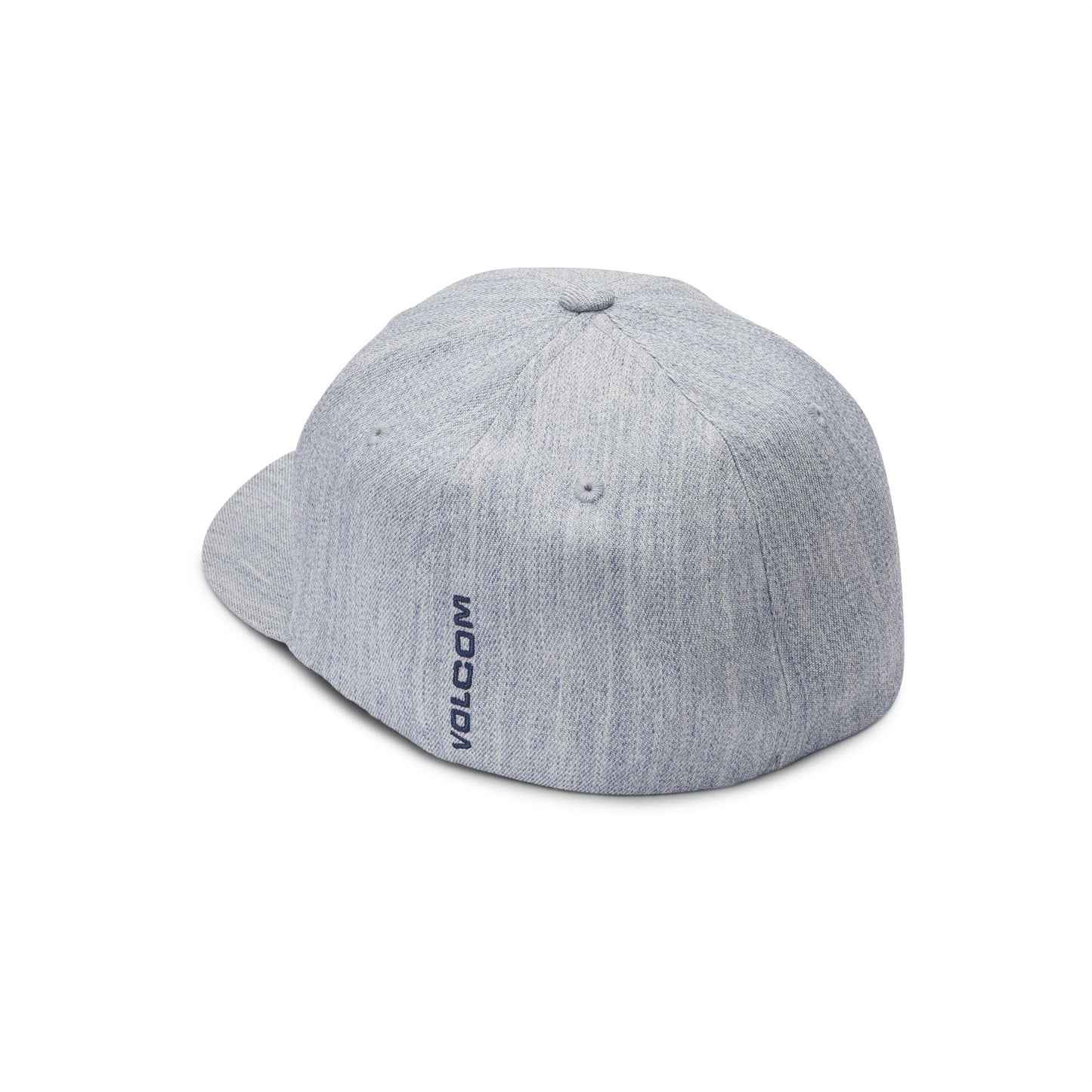 Volcom Flexfit Curved Peak 6 Panel Cap ~ Full Stone Heather denim blue