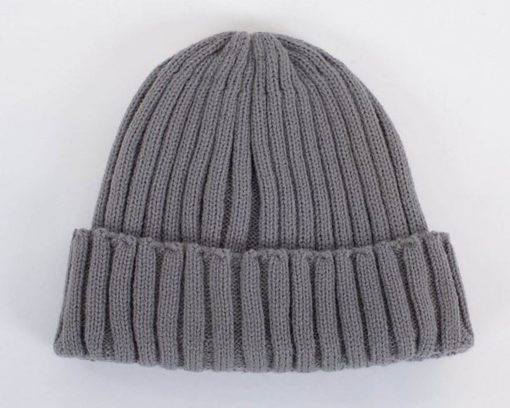 Hurley Avalon Fleece Cuff Beanie Knitted Grey