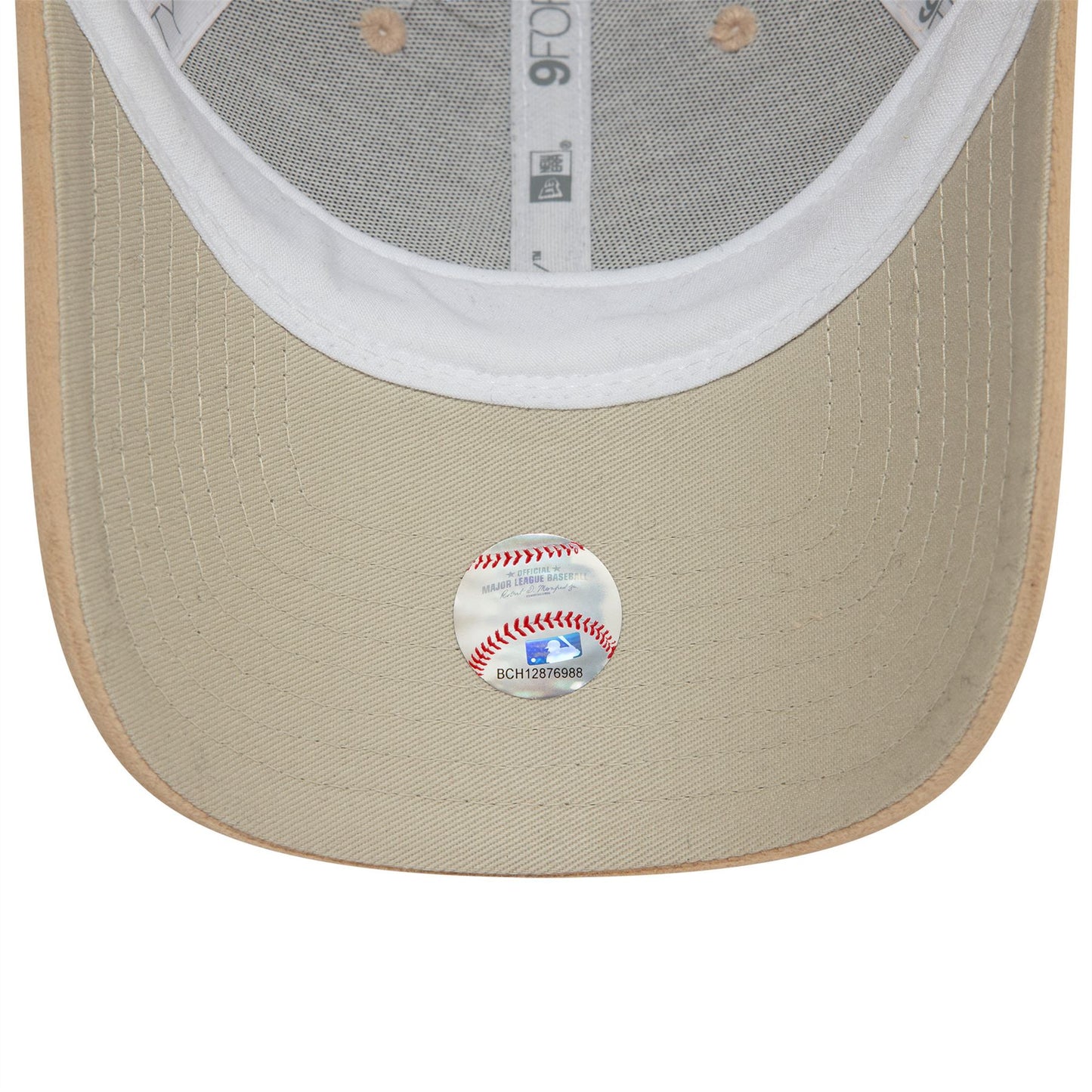 LA Dodgers Womens Velour Diamante Light Beige 9FORTY Adjustable Cap