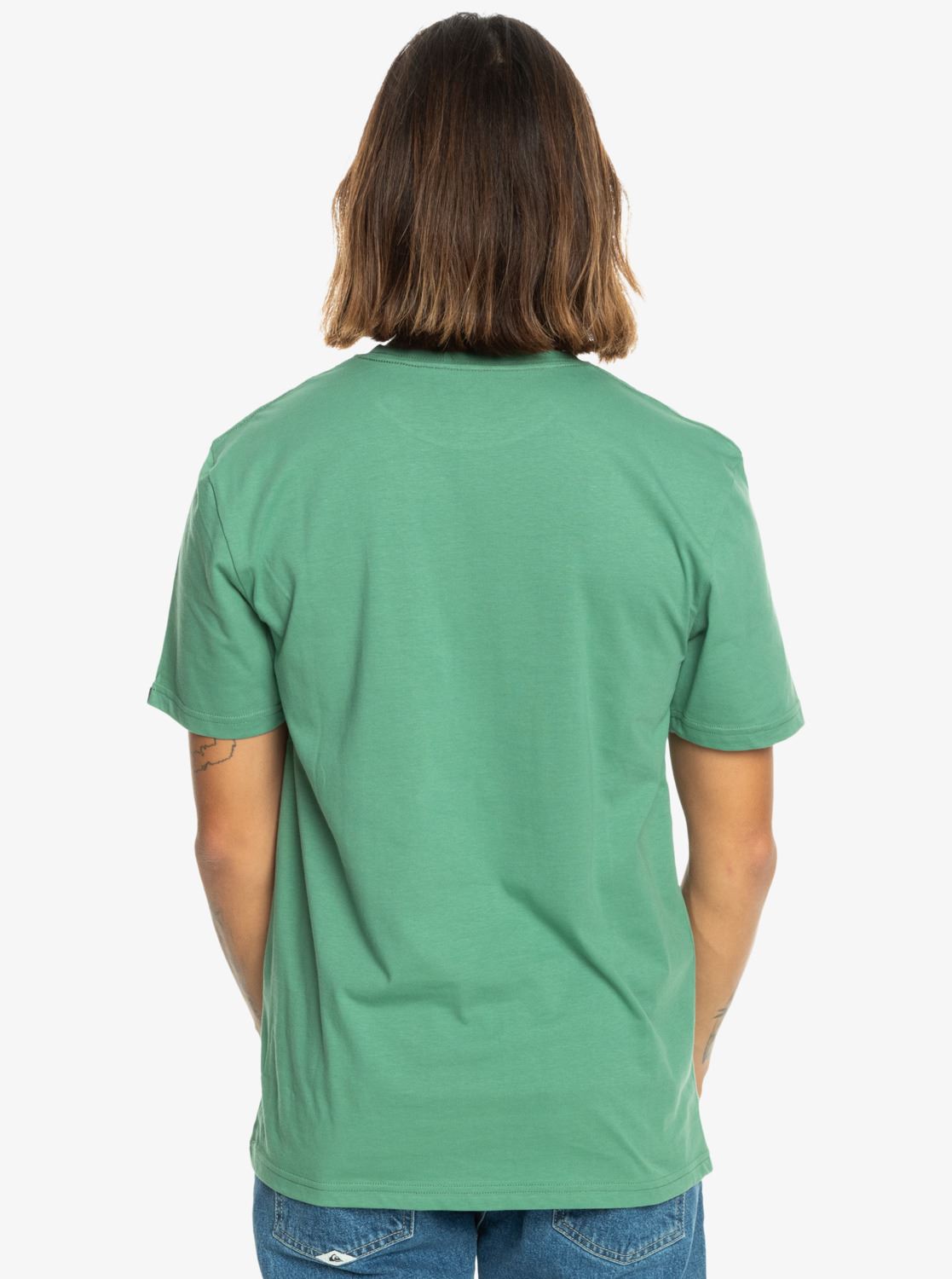 Quiksilver Mens SS Cotton T-Shirt ~ Comp logo green