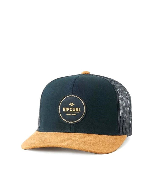 Rip Curl Mens Snapback Curve Black/TanTrucker Routine