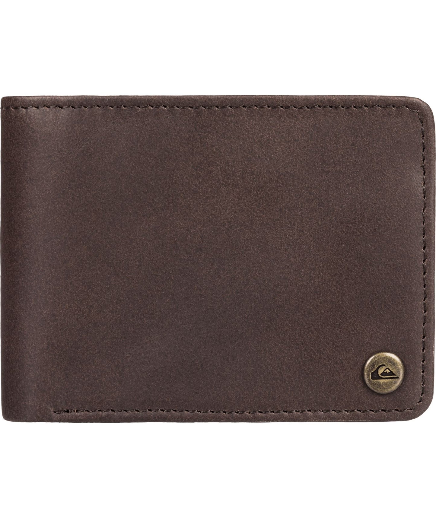 Quiksilver Men's Tri-Fold RFID Leather Wallet ~ Mack 2 brown