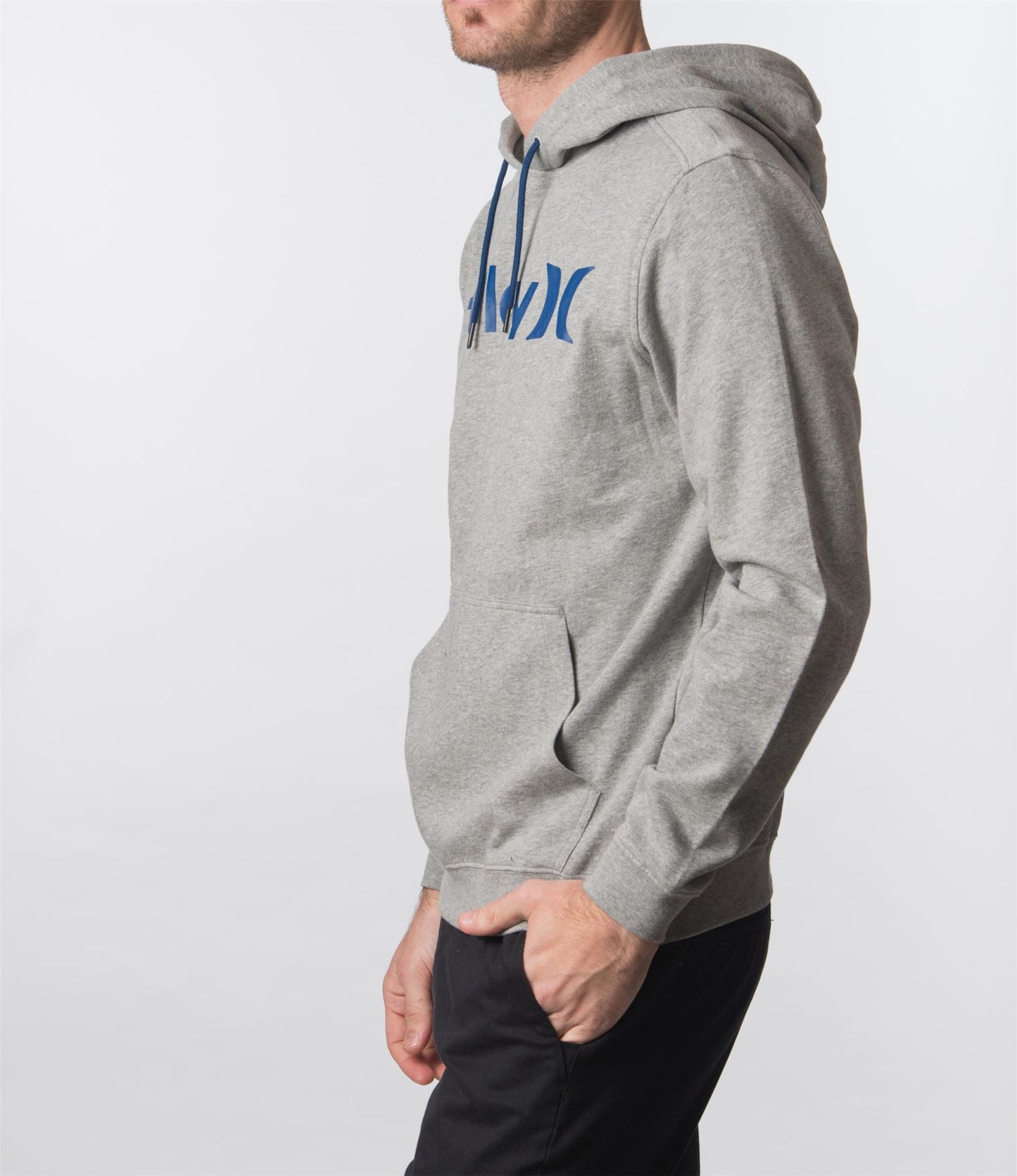 Hurley Men's One & Only Hooded Pullover ~ Solid Summer grey