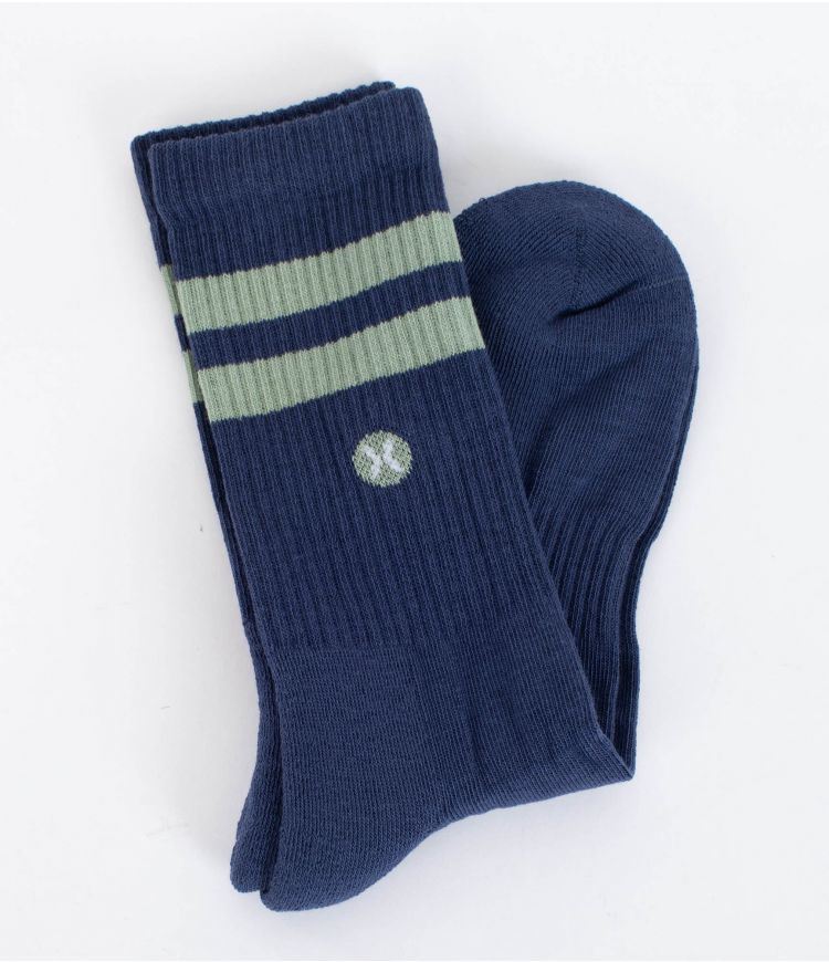 Hurley Low Tide Quarter Stripe Socks Black Green