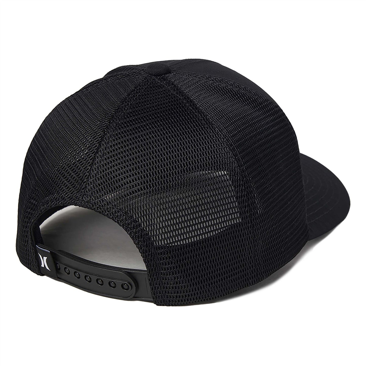 Hurley Warner Trucker Snapback Curve Peak Black Cap