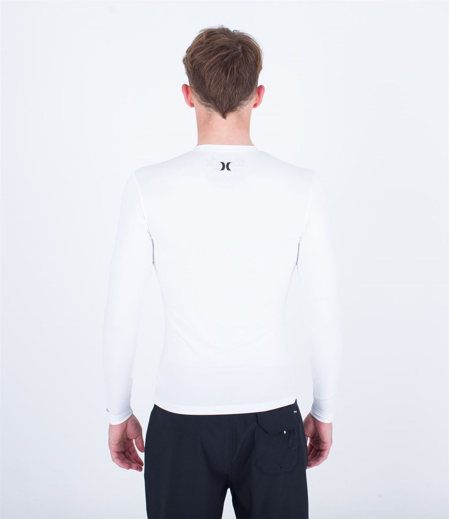 Hurley Mens Lightweight LS UPF50 Rashguard ~ One & Only Quickdry white