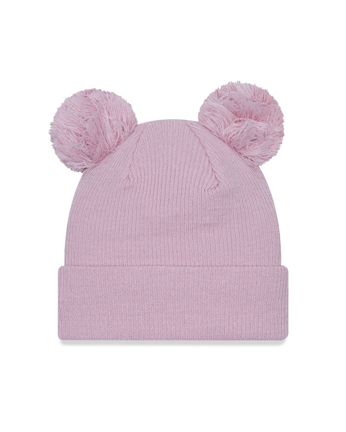 New Era Womens Knitted Rib Pom Pom Beanie ~ New York Yankees pink