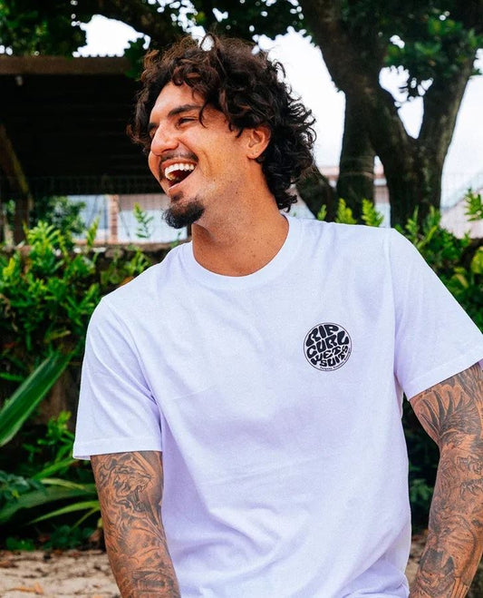 Rip Curl Wettie Icon SS Mens T-Shirt White