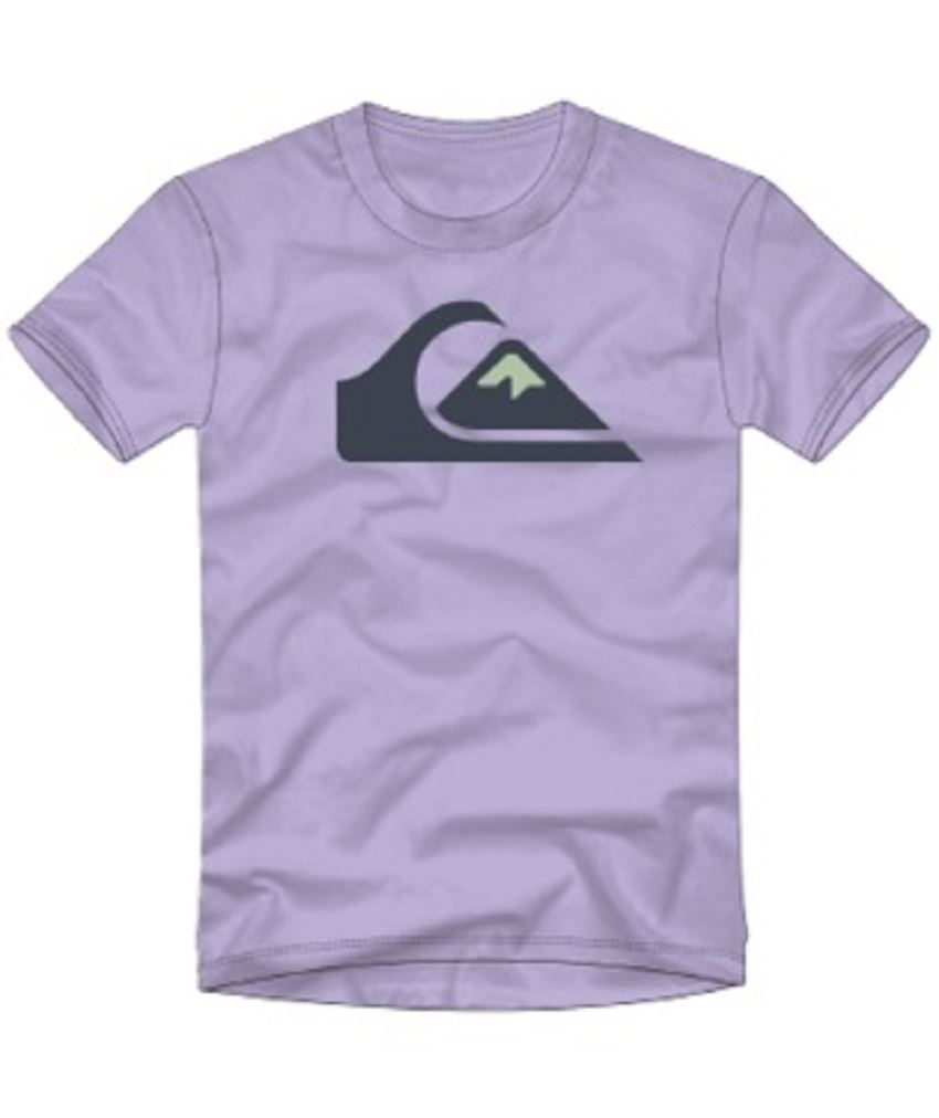 Quiksilver Cotton SS T-Shirt ~ Comp Logo lilac