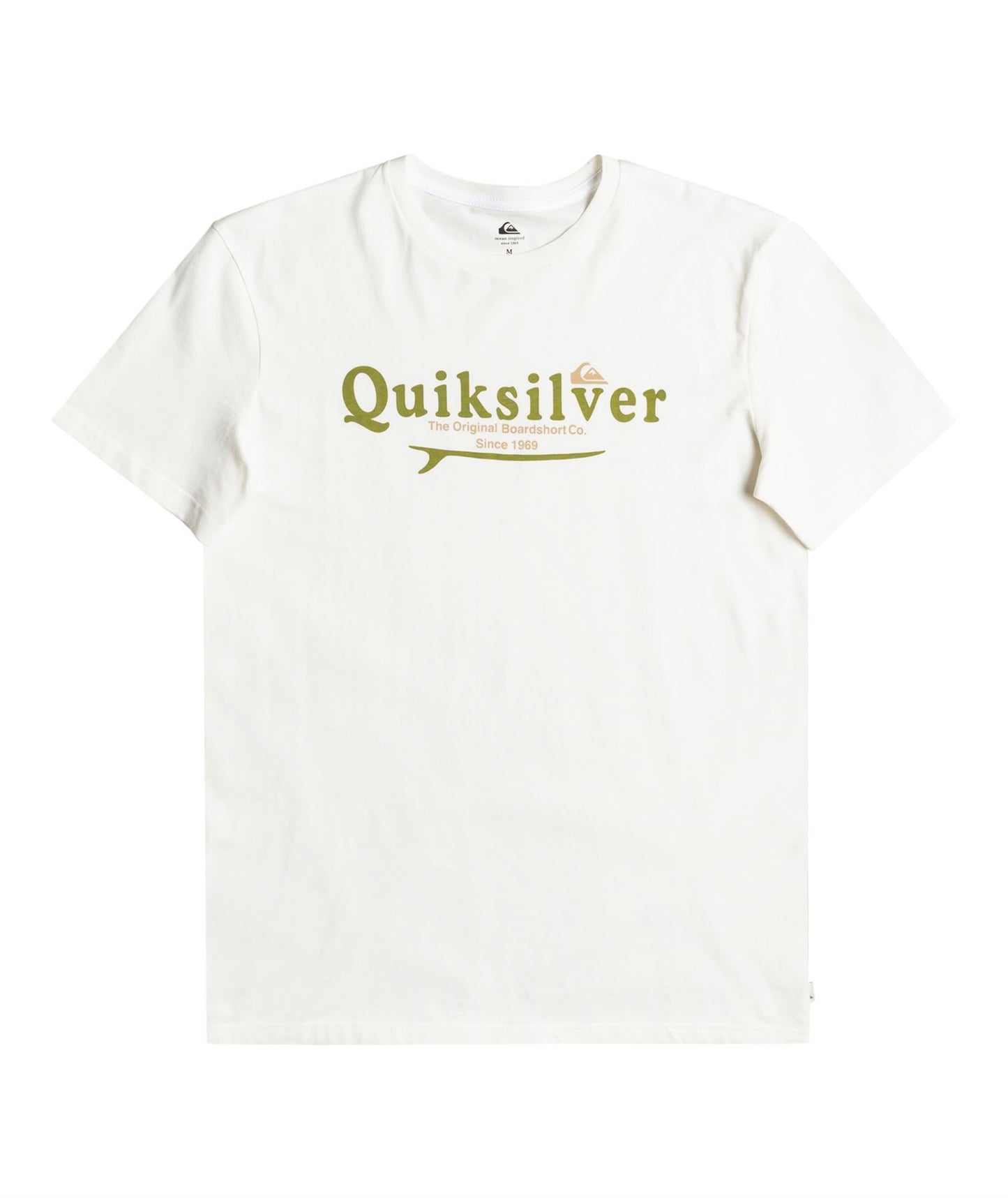 Quiksilver Men's Cotton T-Shirt ~ Silverlining white