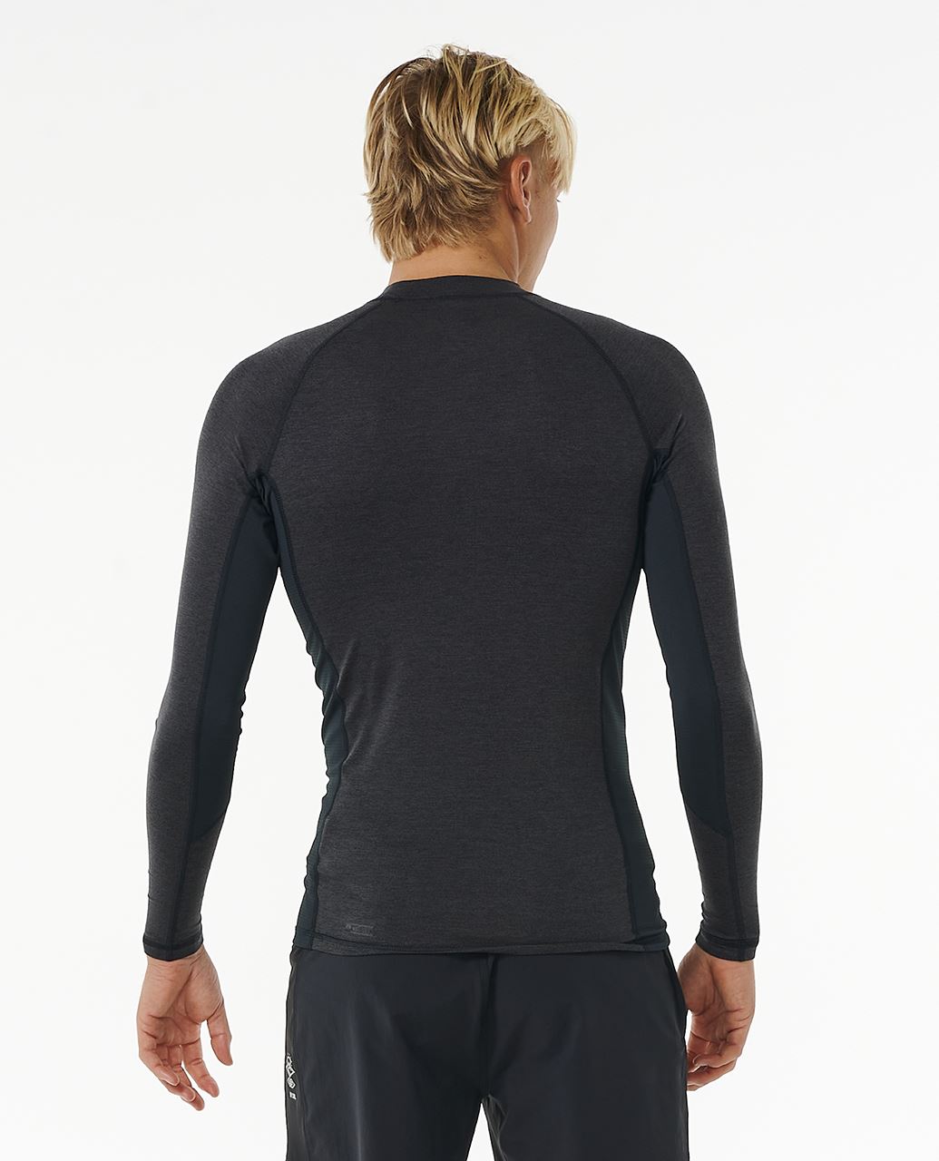 Rip Curl LS UPF 50+ Rash Vest ~ Dawn patrol black marle