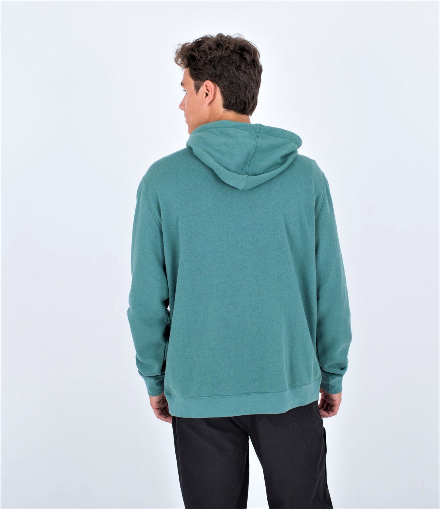 Hurley Mens Solid Sweatshirt Hoodie ~ One & Only Solid green