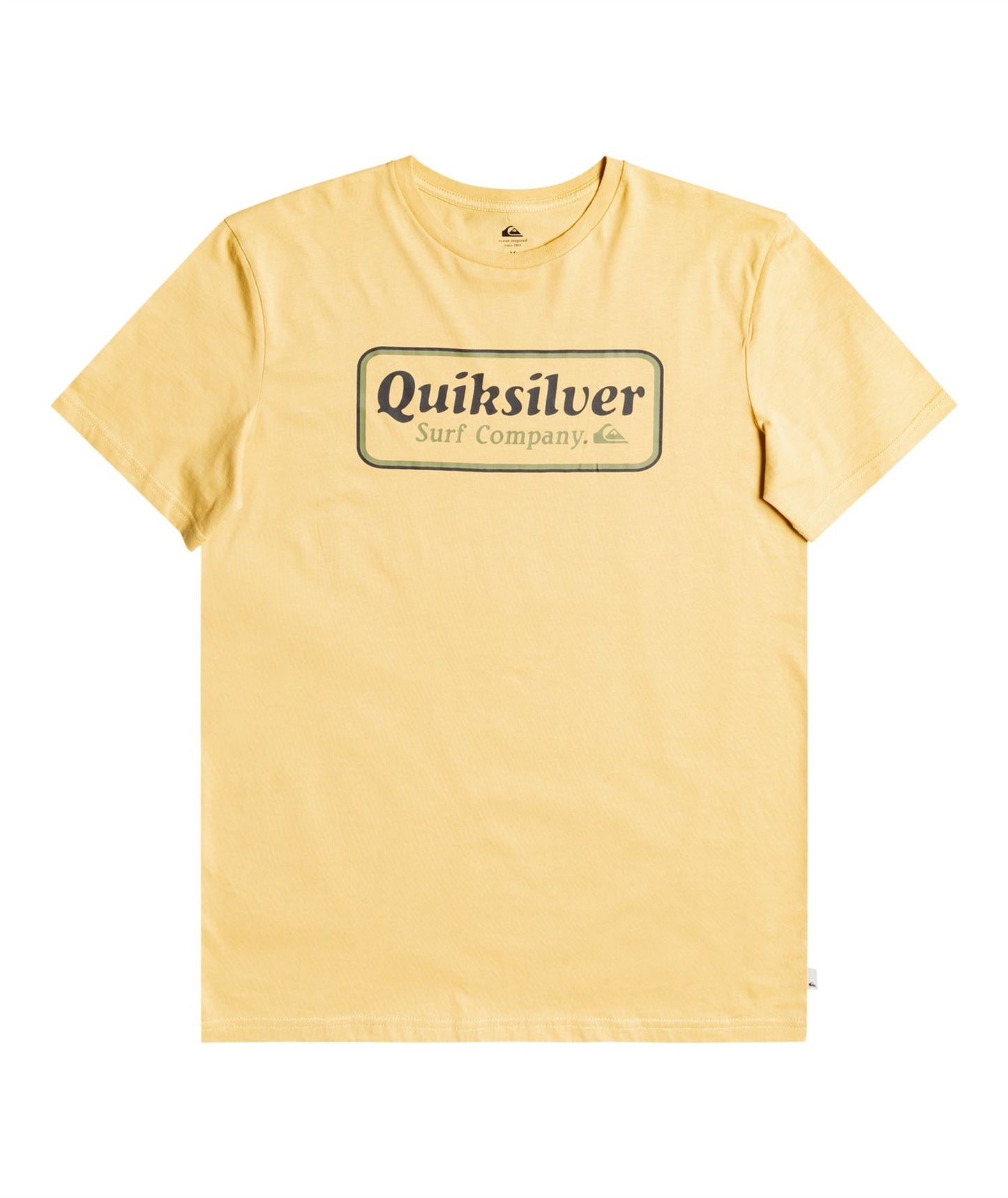Quiksilver Men's SS  Cotton T-Shirt ~ Border mustard