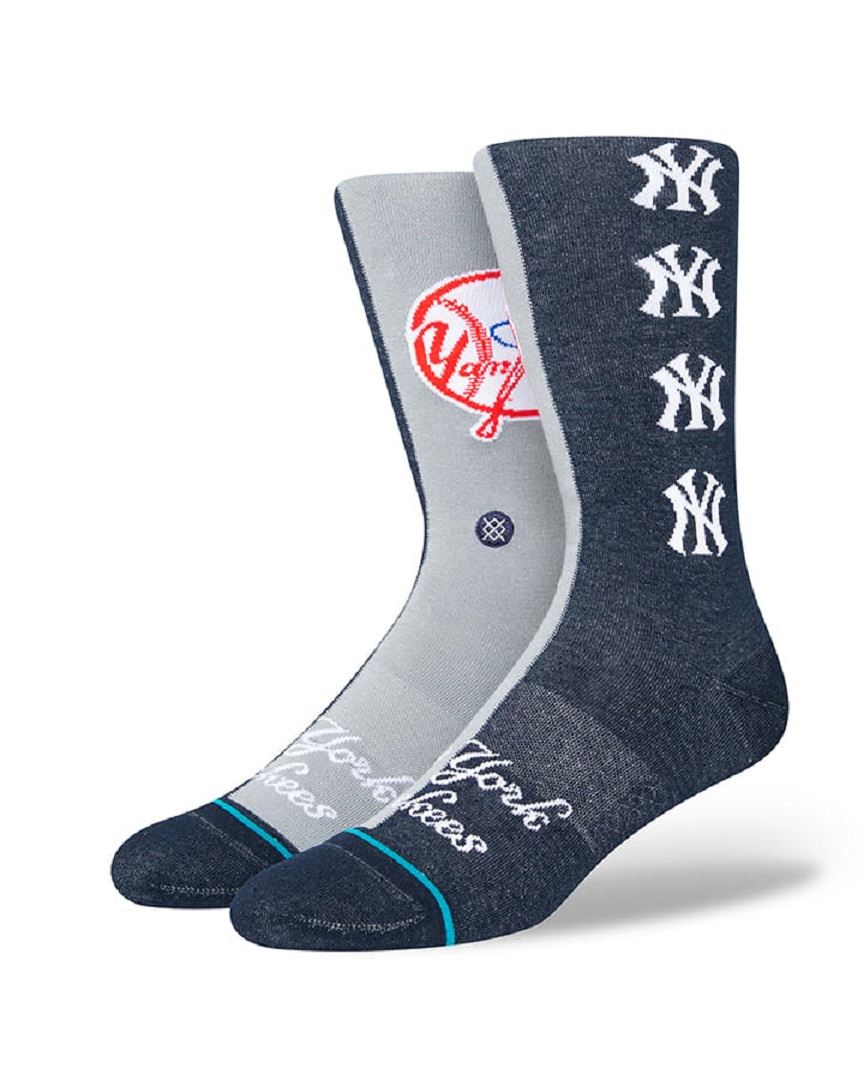 Stance Men's Crew Socks ~ New York Yankees Split navy  (L)