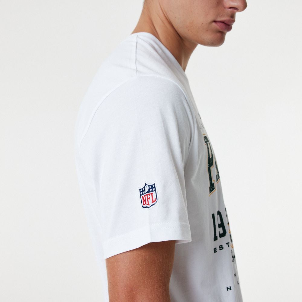 New Era Mens NFL Team Graphic T-Shirt ~ Green Bay Packers White
