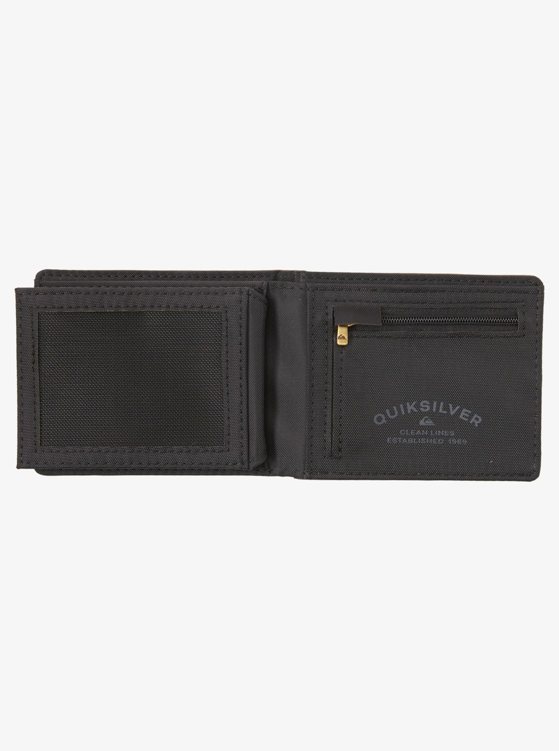 Quiksilver Faux Leather Bi-Fold Wallet~ Stitchy brown