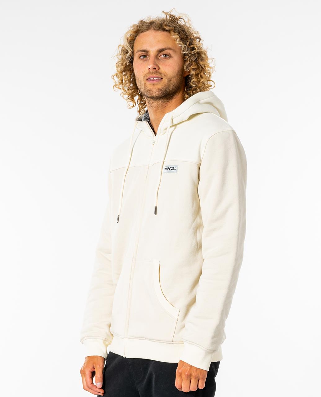 Rip Curl Men's Lined Hood Fleece ~ Surf Revival bone