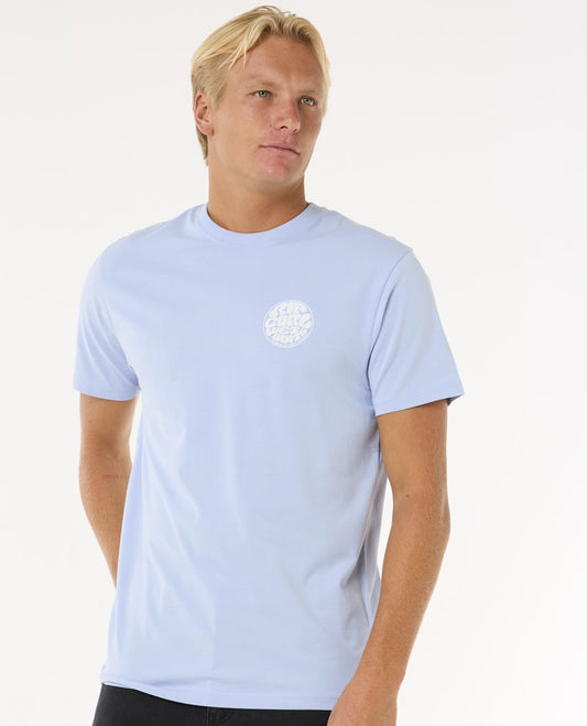 Rip Curl Wettie Icon SS Mens T-Shirt Ice Blue