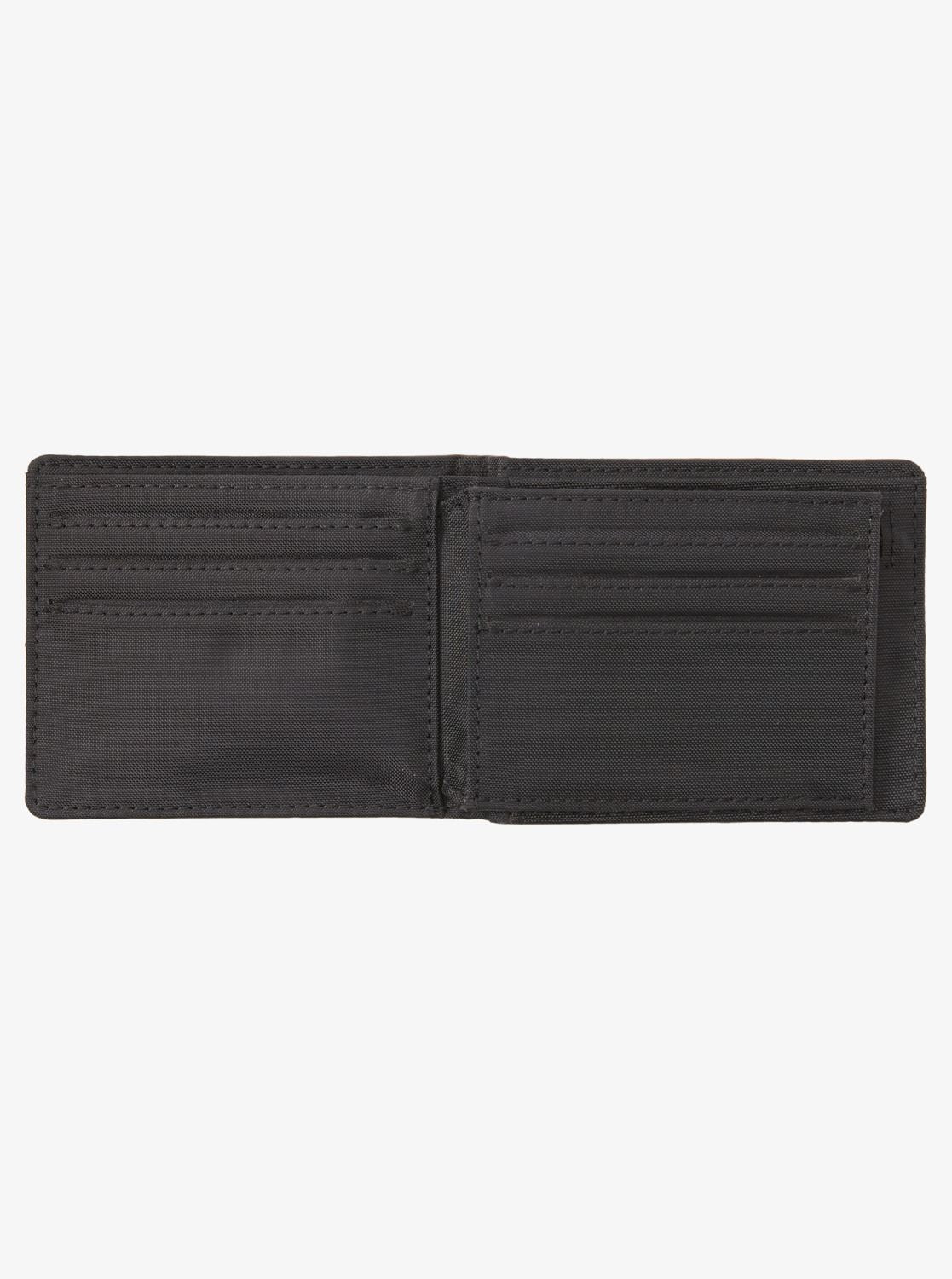 Quiksilver Faux Leather Bi-Fold Wallet~ Stitchy brown