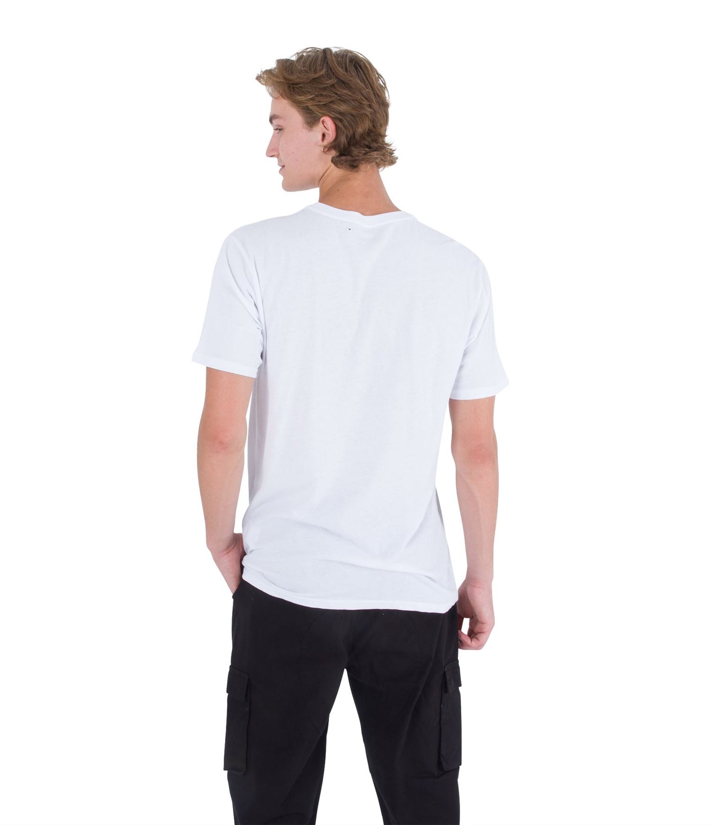 Hurley Mens Cotton SS T-Shirt ~ One & Only Pocket white