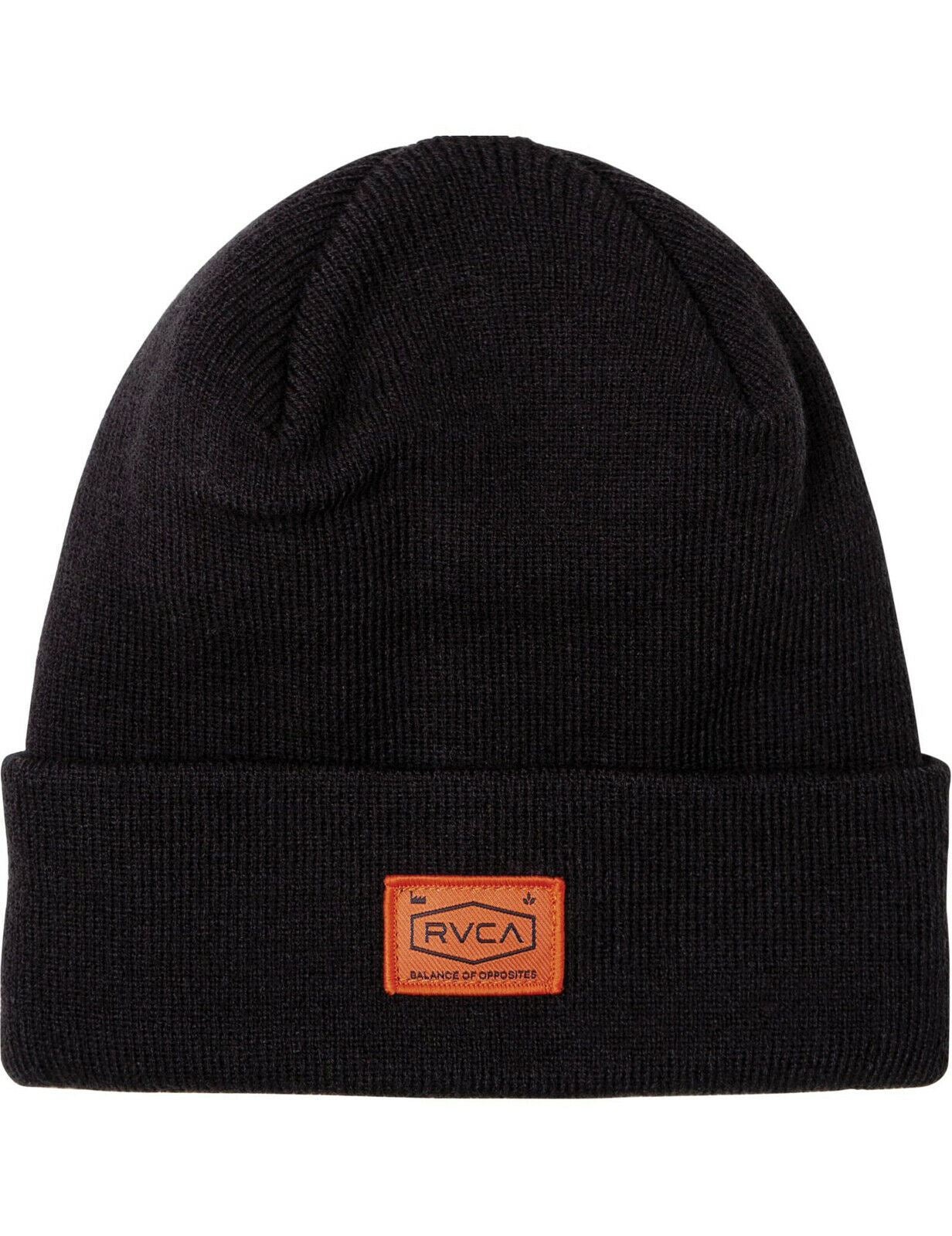 RVCA Men's Knit Cuff Beanie Chainmail black