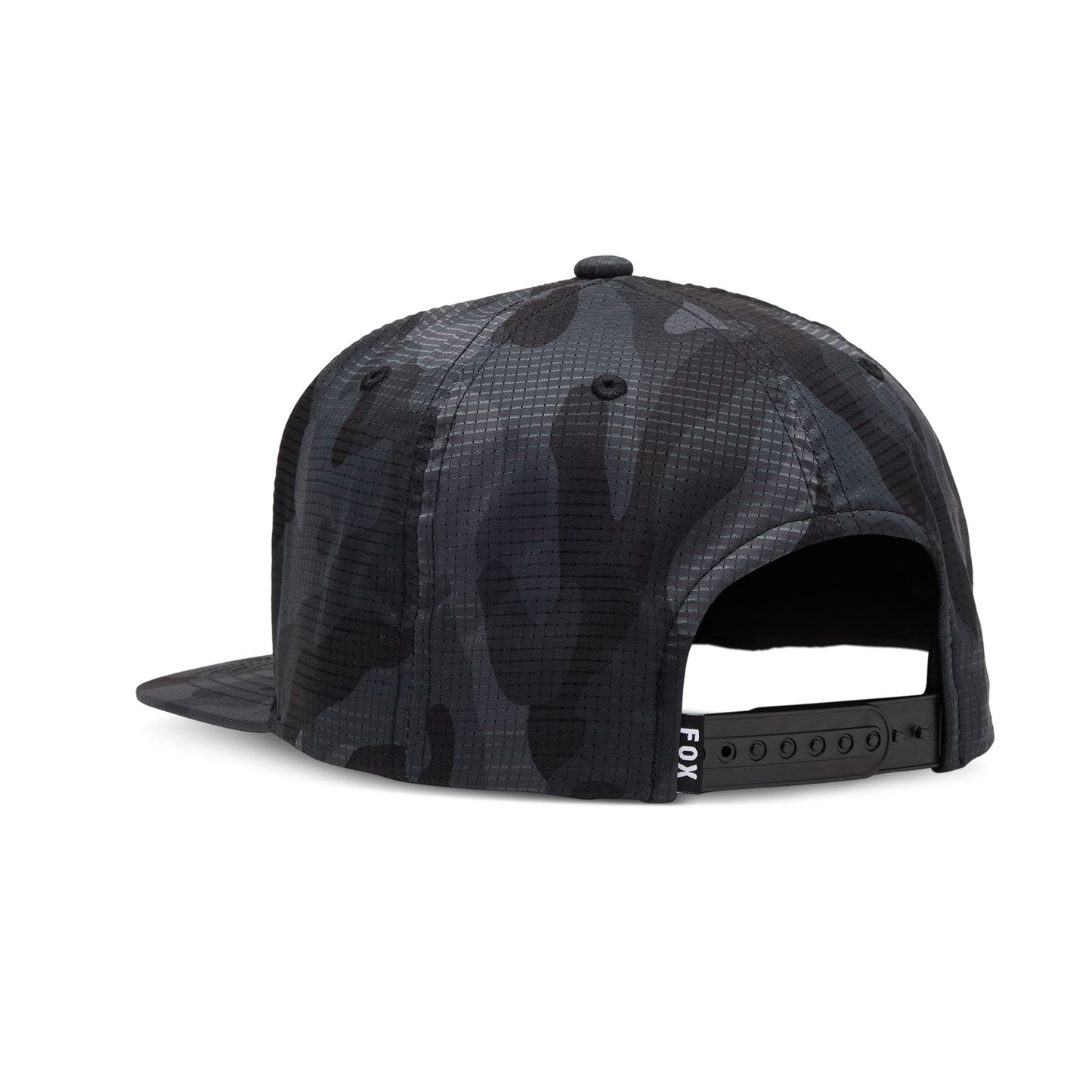 Fox Racing Mens Snapback Flat Peak Cap ~ Camo Tech black camo