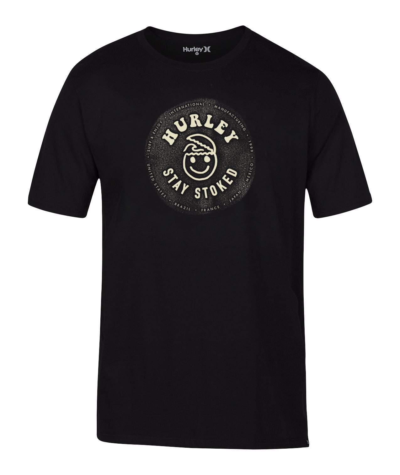Hurley Men's T-Shirt ~ Stay Stoked black