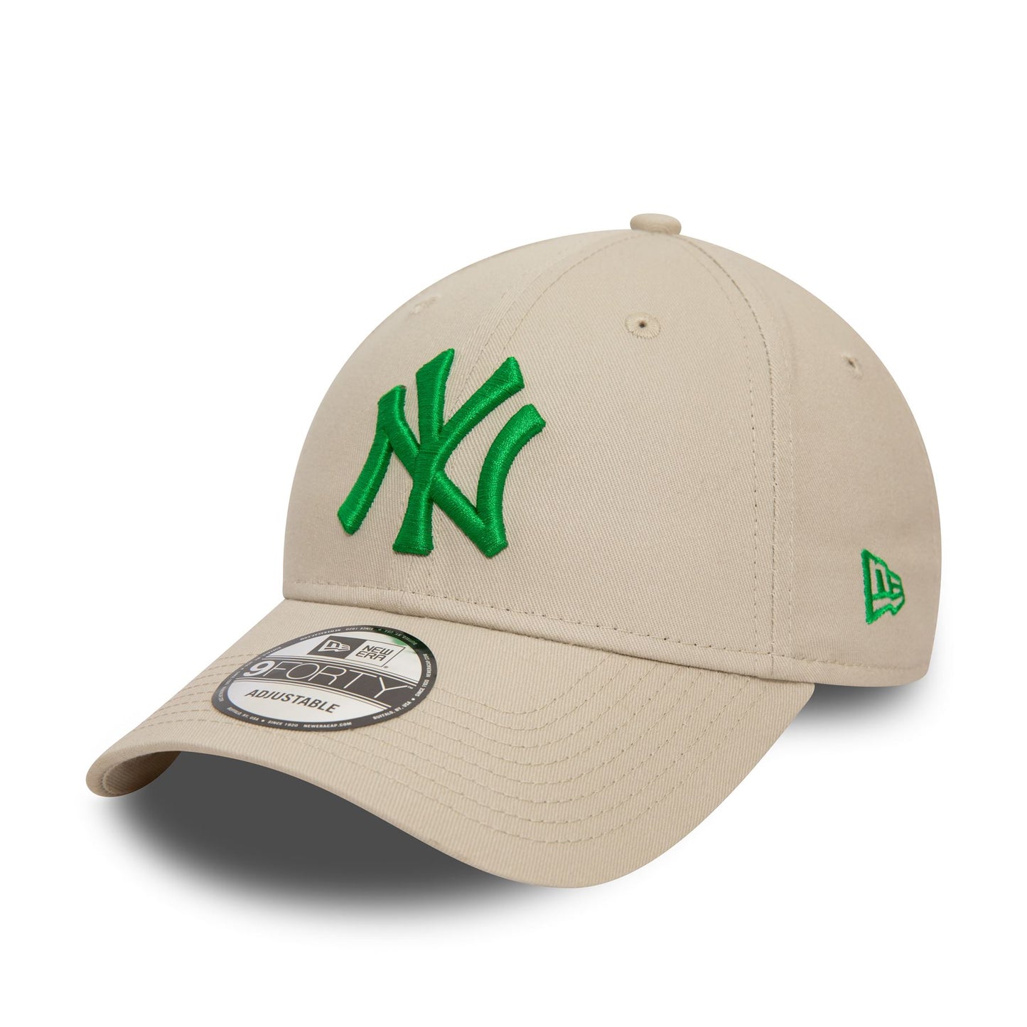 New Era Mens League Essential 9Forty Cap ~ New York Yankees stone green
