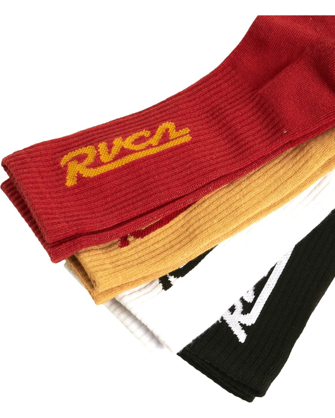 RVCA Mens 4 Pack Seasonal Crew Multicoloured Socks