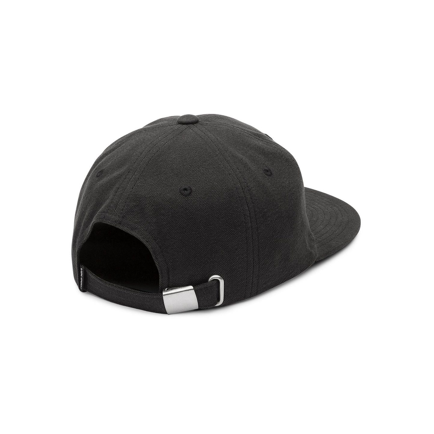 Volcom 6 Panel Flat Peak Adjustable Cap ~ Full Stone Dad black