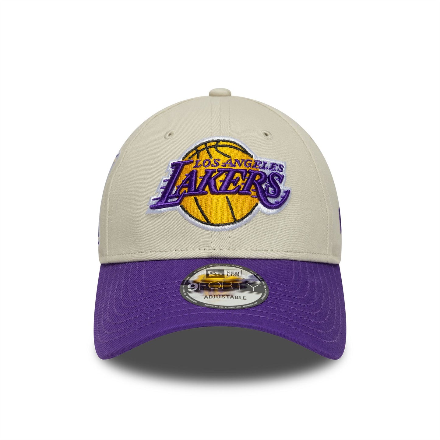 LA Lakers NBA Contrast Patch Cream 9FORTY Strapback Cap