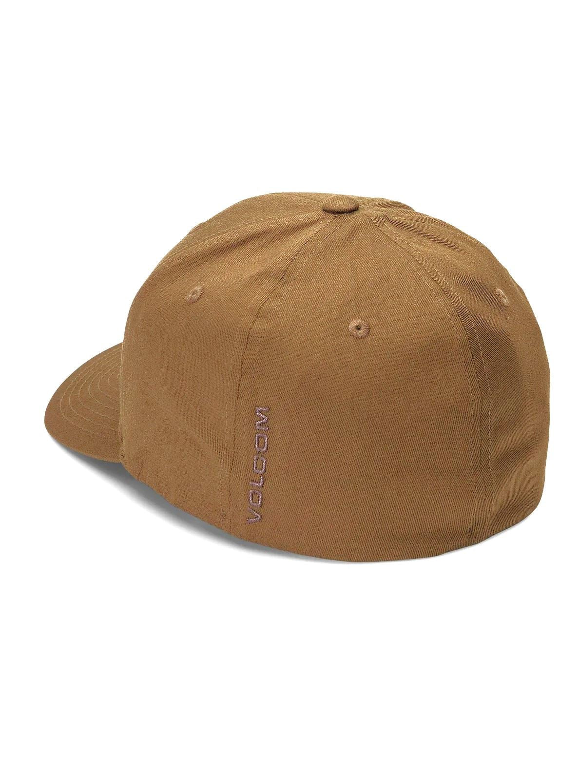 Volcom Mens 6 panel Flexfit Cap ~ Full Stone Flexfit brown