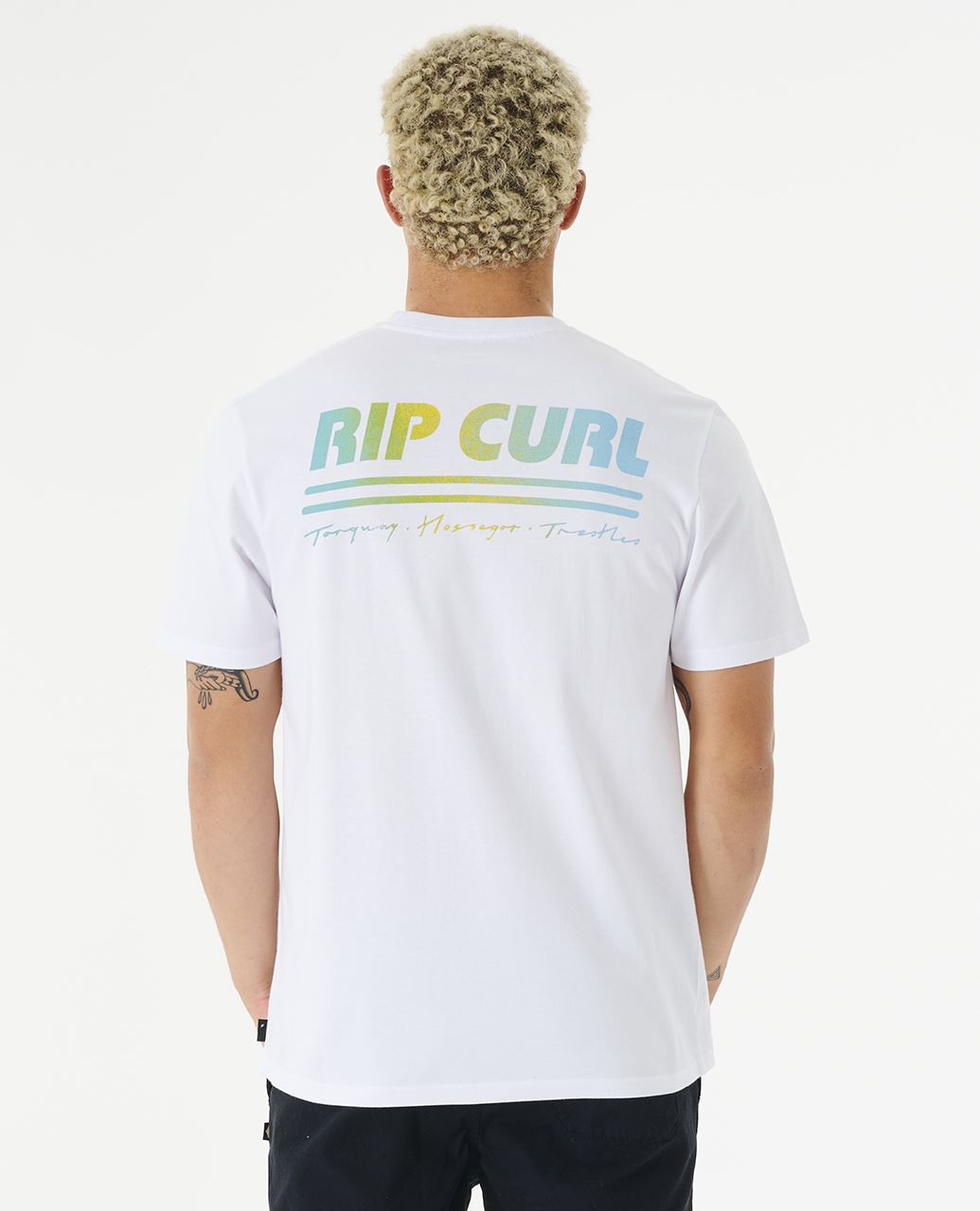 Rip Curl Cotton SS T-Shirt ~ Surf Revival Decal white