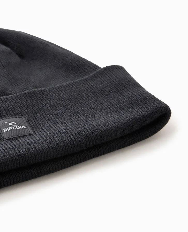 Rip Curl Rib Knit Cuff Primitive Tall Black Beanie