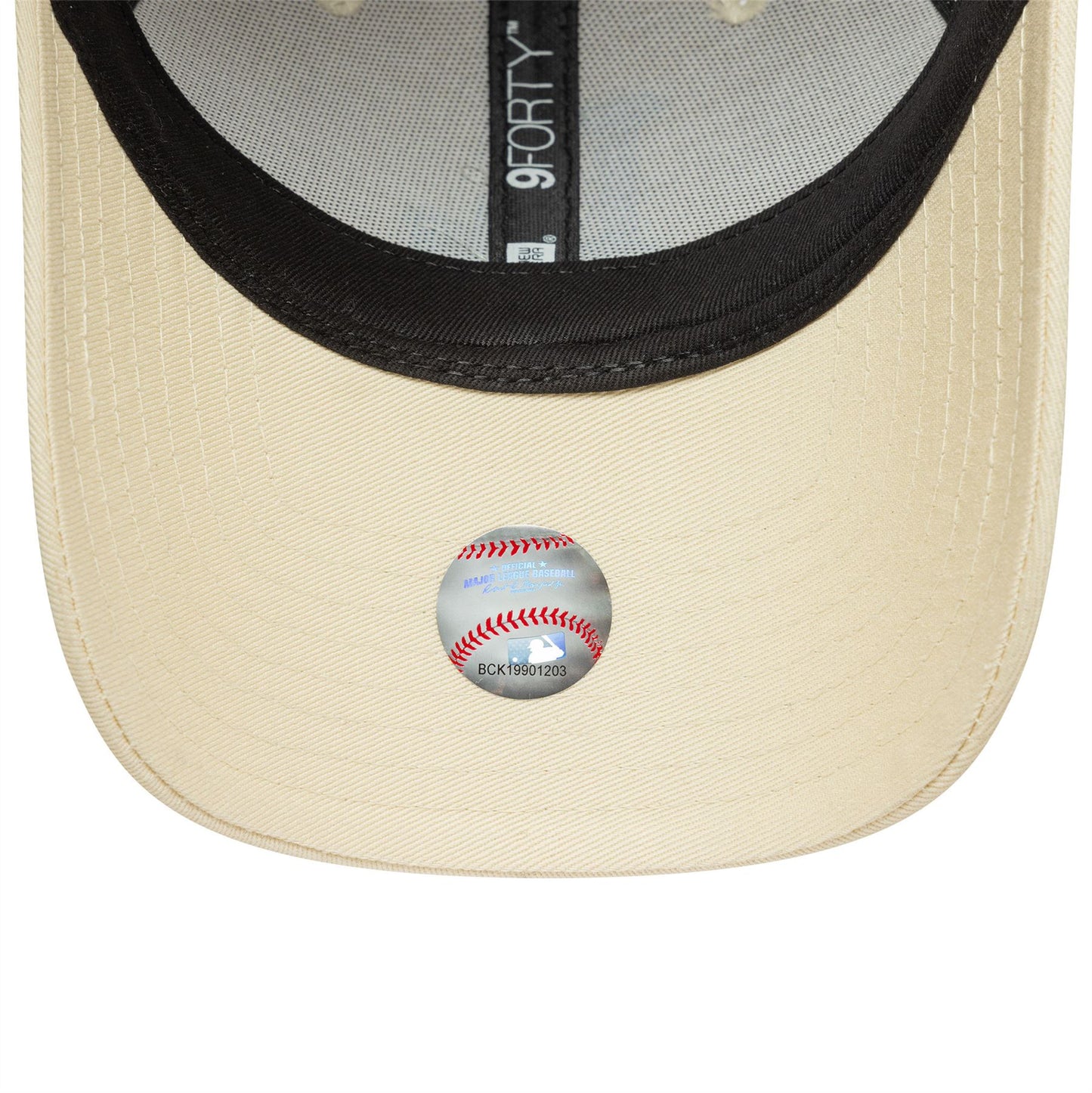 LA Dodgers Womens MLB Metallic Logo Cream 9FORTY Adjustable New Era Cap