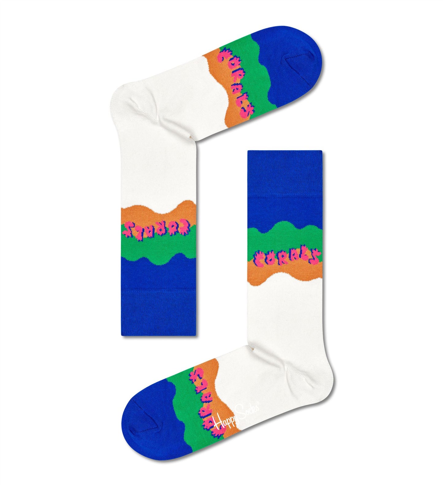 Happy Socks - Crew Socks (Size L) ~ Coral Reef Rescue