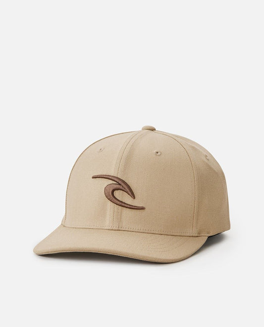 Rip Curl Tepan Flexfit Mens Sand Brown Curve Cap