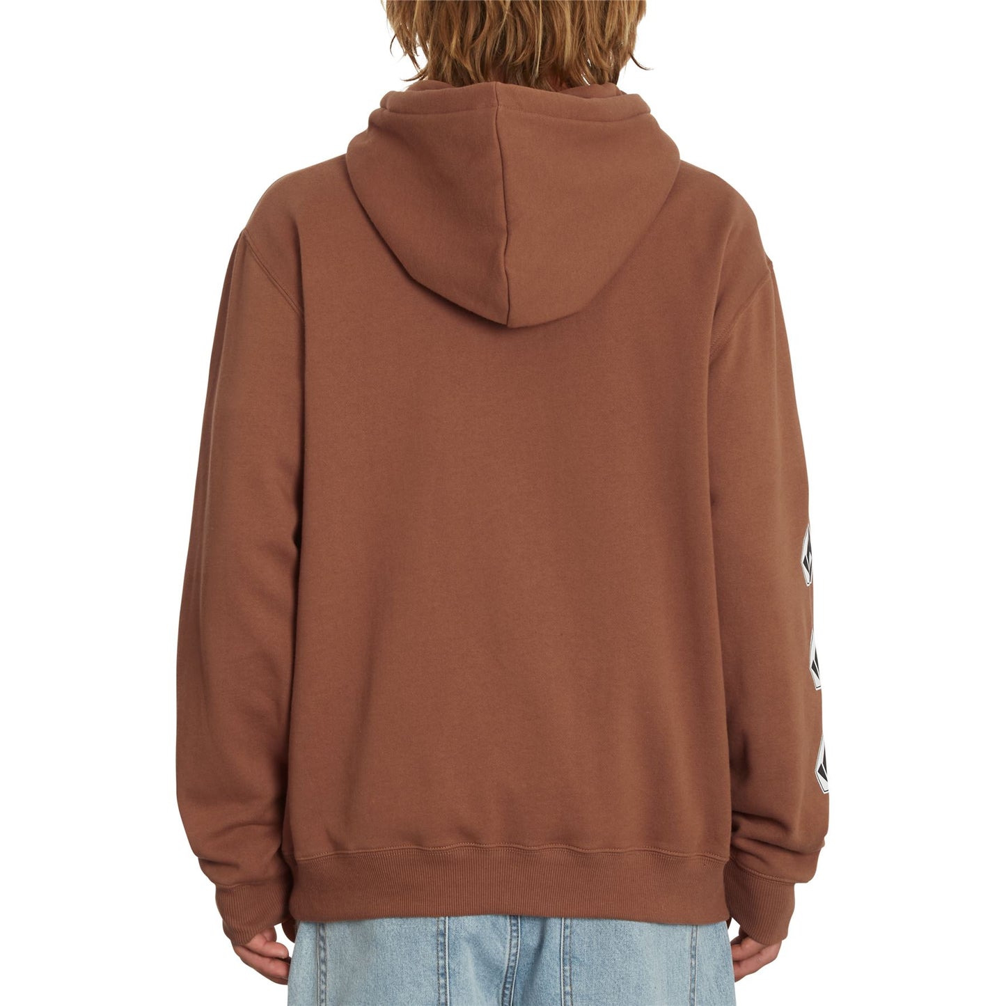 Volcom Men's Fleece Hoody ~ Iconic Stone PO brown