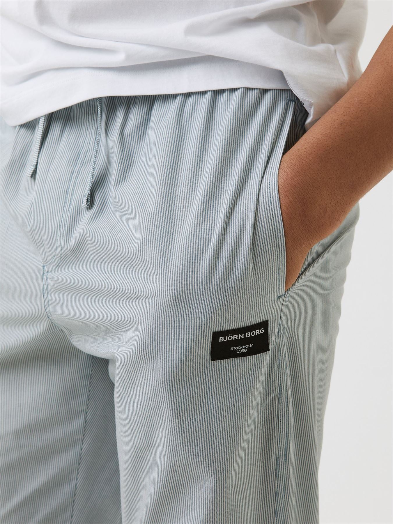 Bjorn Borg Men's Core Poplin Pyjamas Pants ~ Blue Stripes