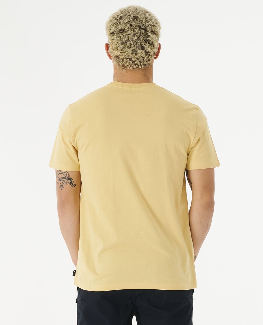 Rip Curl Cotton SS T-Shirt ~ Corp Icon washed yellow