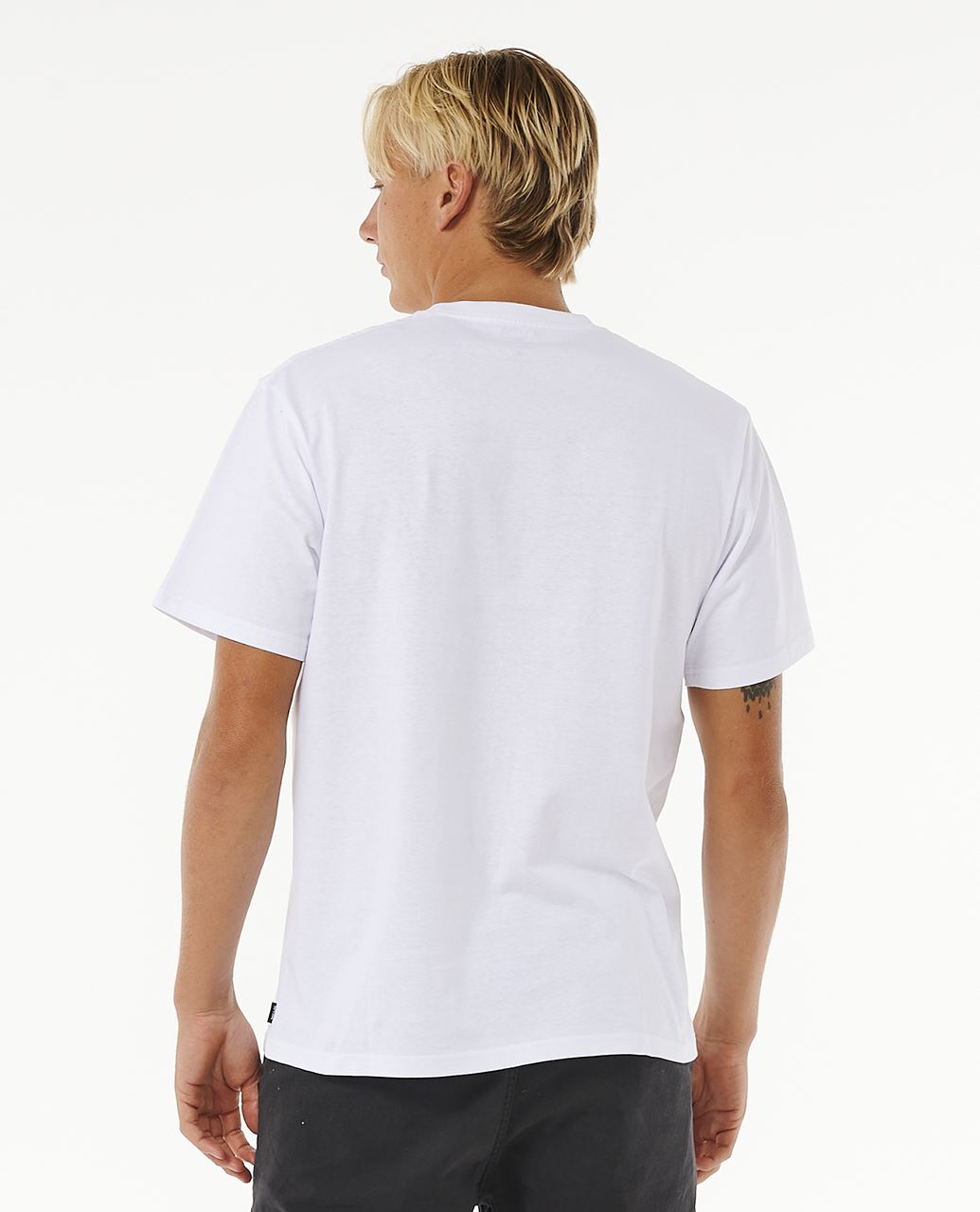 Rip Curl Mens Cotton SS T-Shirt ~ Fill Me Up white