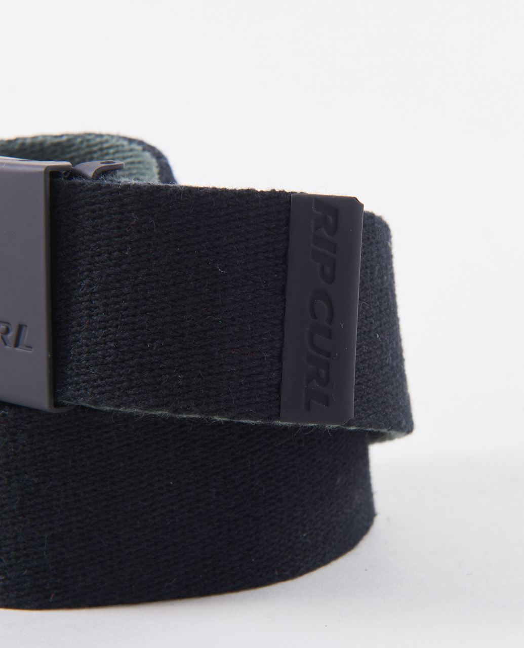 Rip Curl Men's Reversible Web Belt With Bottle Opener ~ Snap Revo black olive