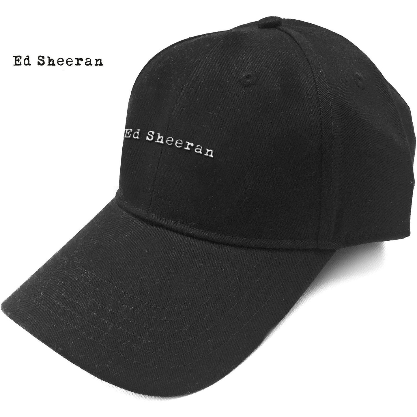 Ed Sheeran Cap Snapback Curve Peak Logo Black