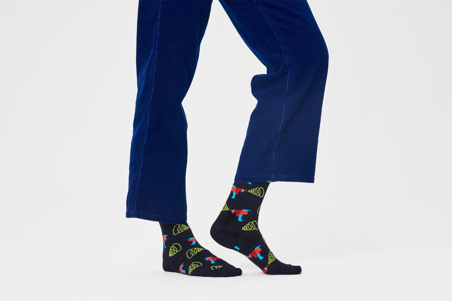 Happy Socks - Crew Socks (Size L) ~ Lazer Quest