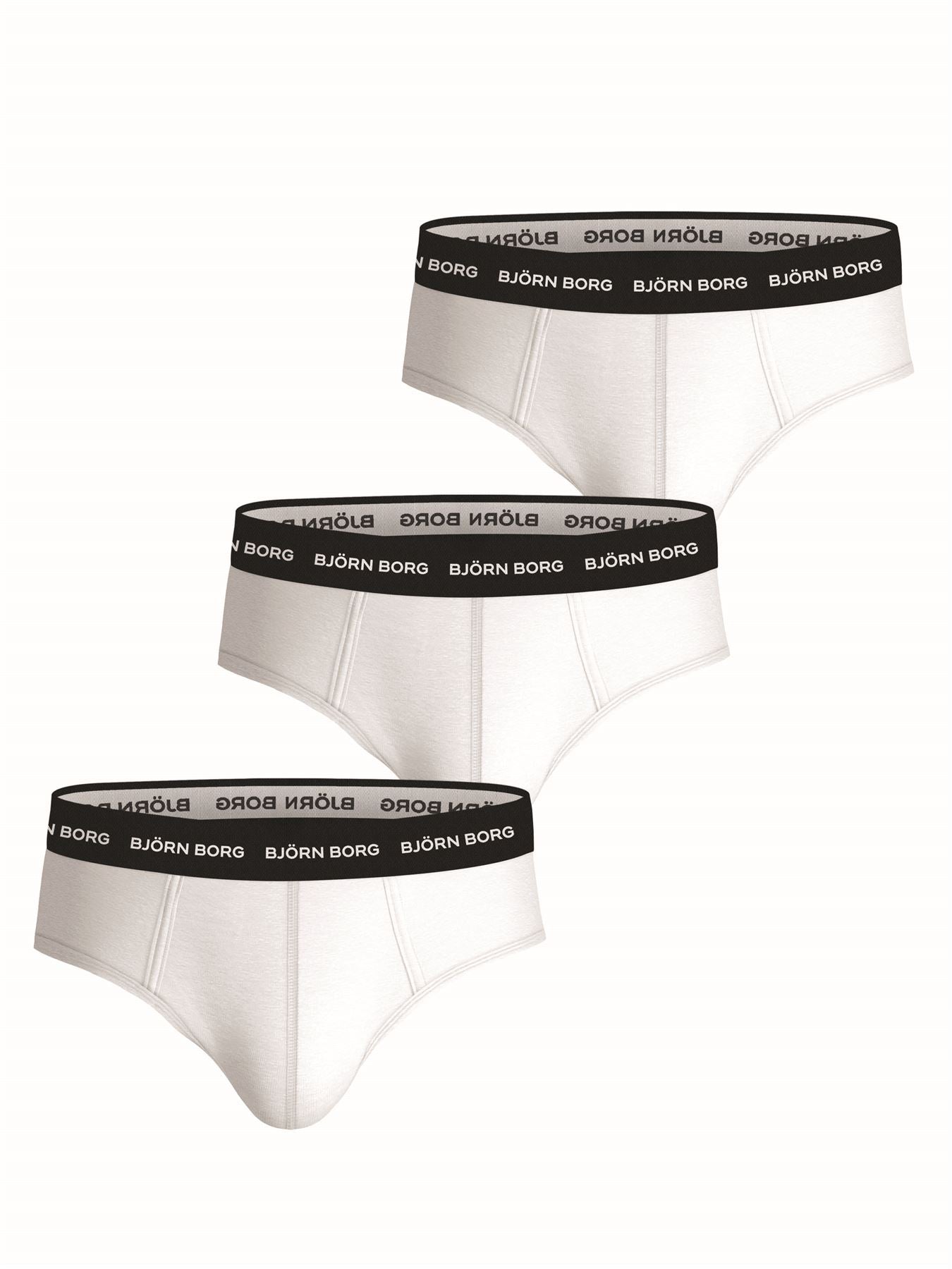 Björn Borg  3 Pack Cotton Stretch White Mens Briefs