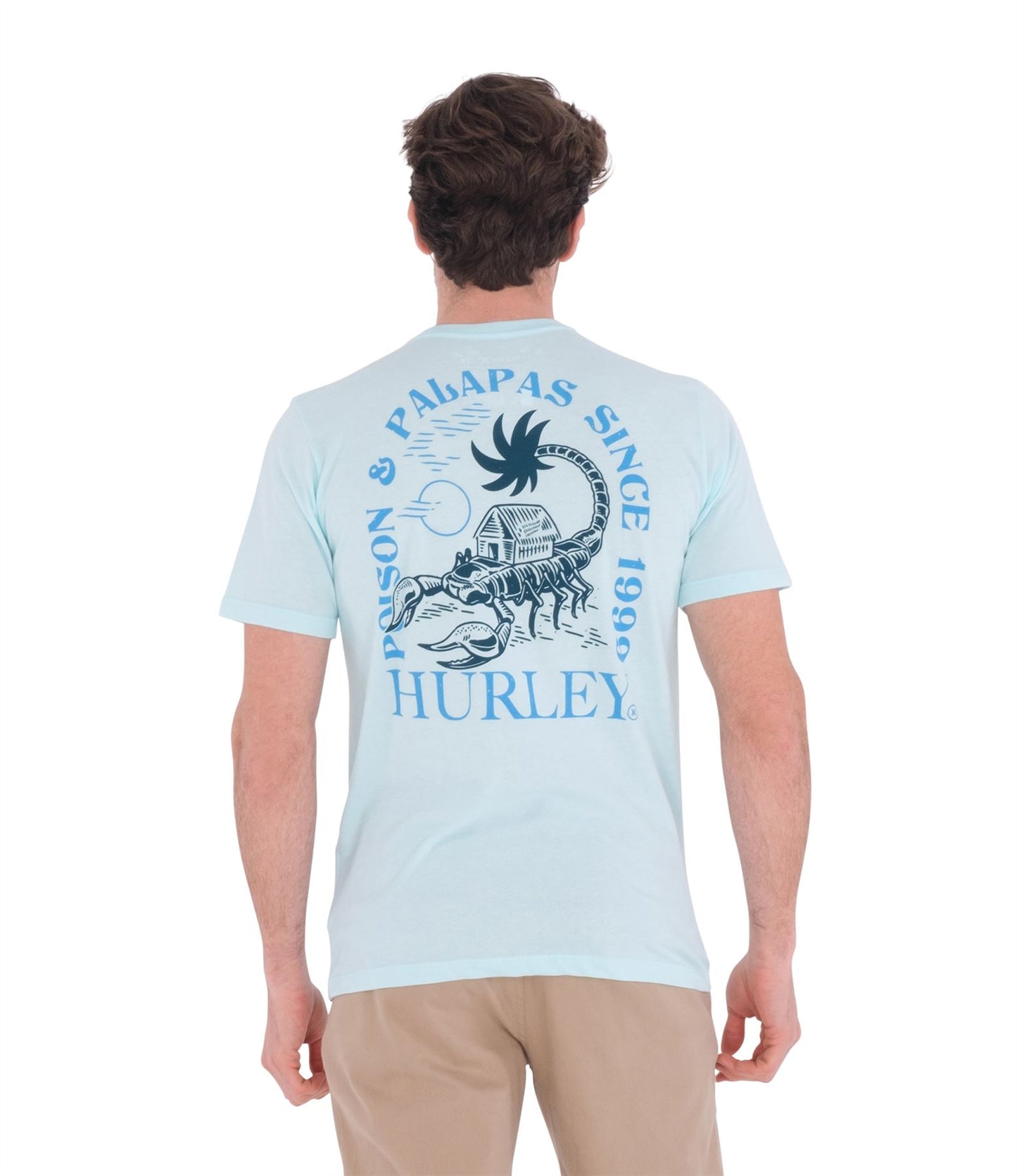 Hurley Men's Cotton T-Shirt ~ Poison blue