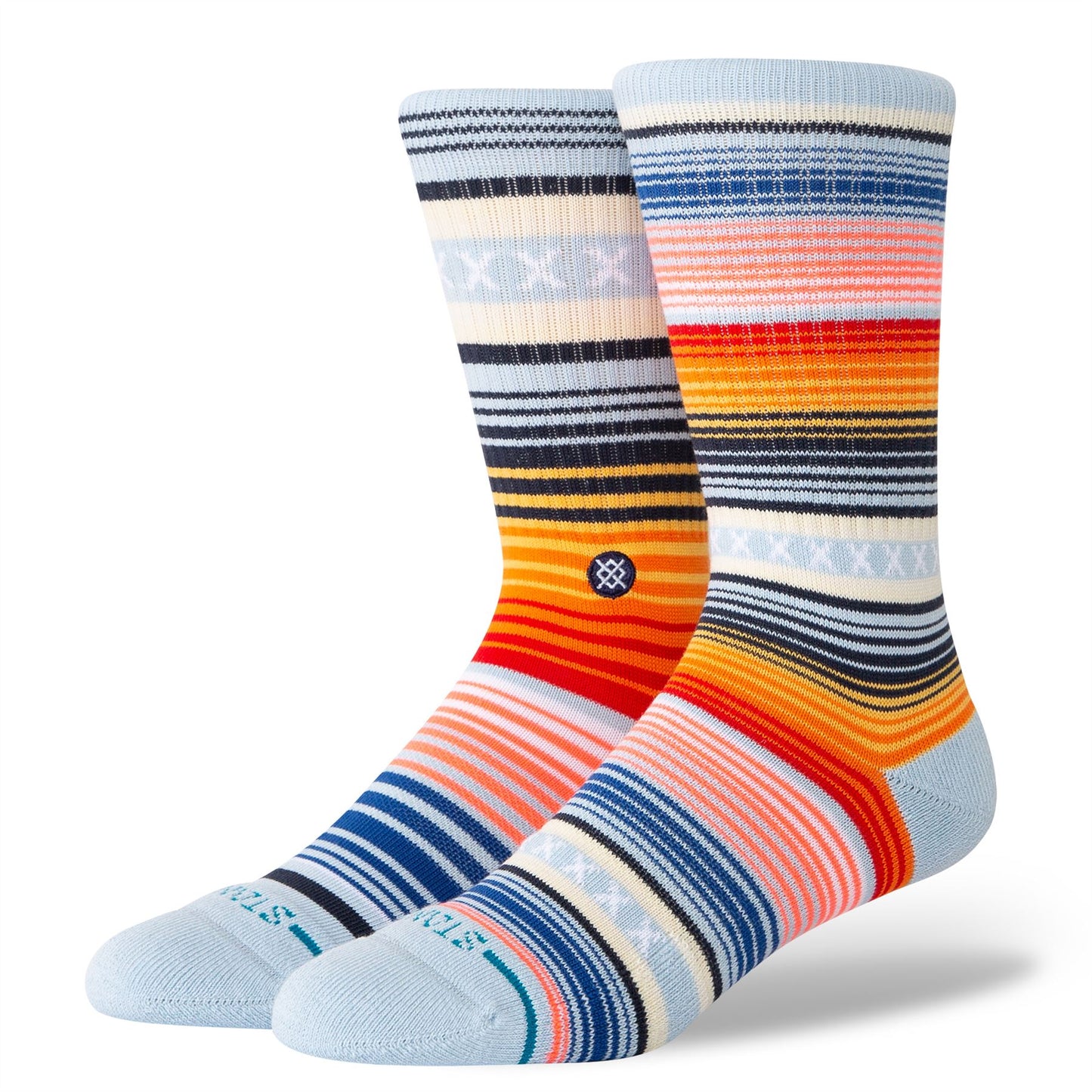 Stance Mens Crew Socks ~ Curren ST ice blue