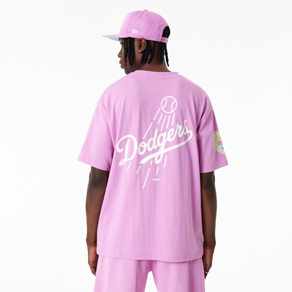 New Era Unisex MLB Pastel OS T-Shirt ~ LA Dodgers Pink
