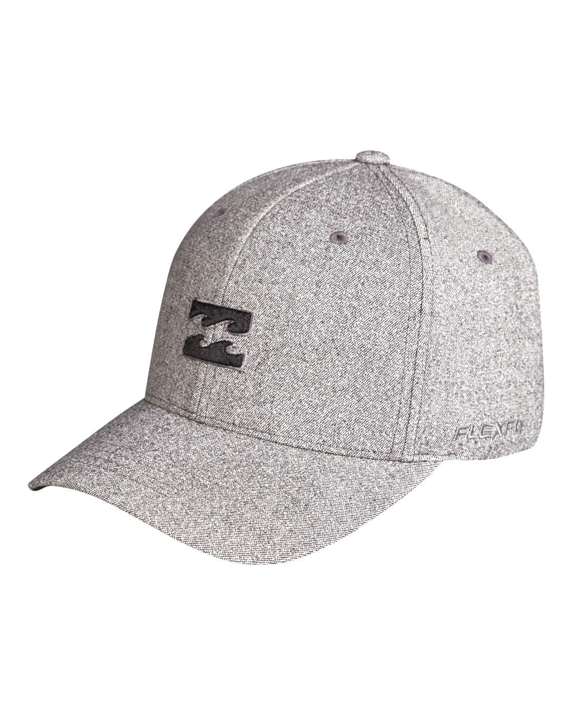 Billabong Mens 6 panel Flexfit Cap ~ All Day Flexfit silver
